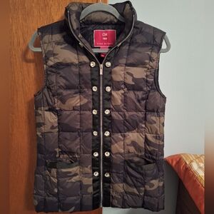 Ciao Milano Women's Camouflage Duck Down Puffer Vest Size S